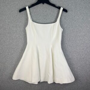 That's So Fetch Mini Dress Women's 4 White Fit & Flare Sleeveless Cocktail Party